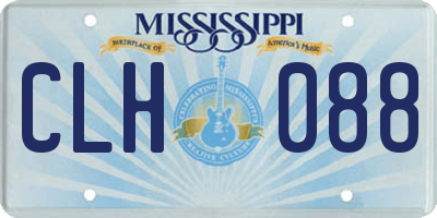 MS license plate CLH088