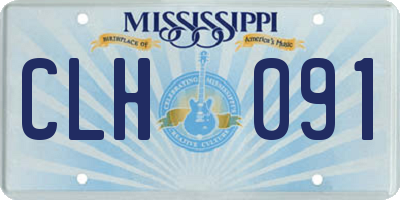 MS license plate CLH091