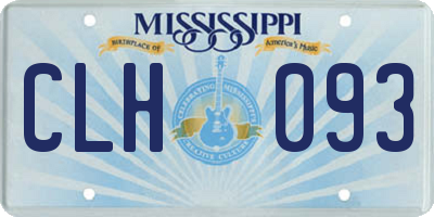 MS license plate CLH093