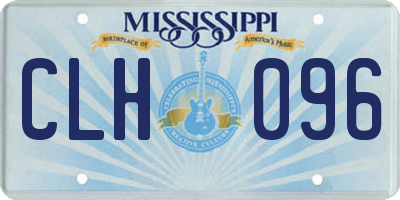 MS license plate CLH096