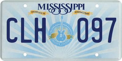 MS license plate CLH097