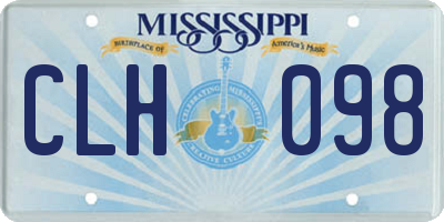 MS license plate CLH098