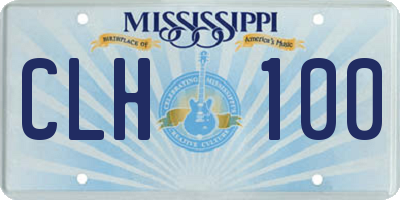 MS license plate CLH100