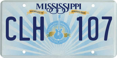 MS license plate CLH107