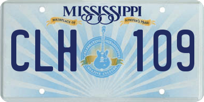 MS license plate CLH109