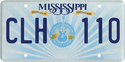 MS license plate CLH110