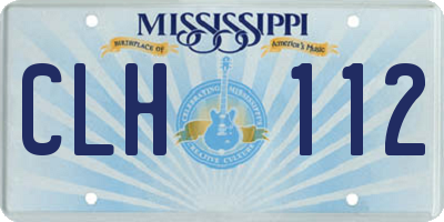 MS license plate CLH112
