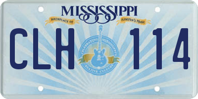 MS license plate CLH114