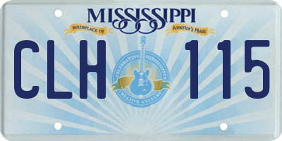 MS license plate CLH115