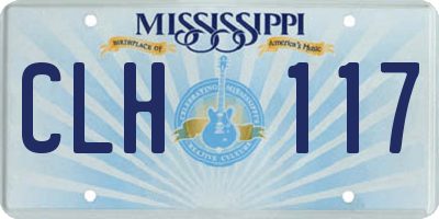 MS license plate CLH117