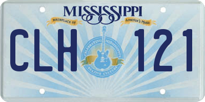 MS license plate CLH121