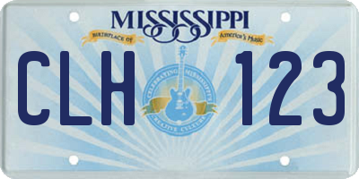 MS license plate CLH123