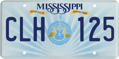 MS license plate CLH125
