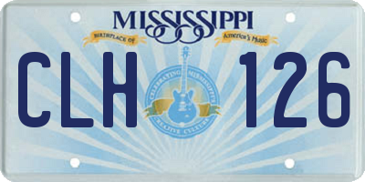 MS license plate CLH126
