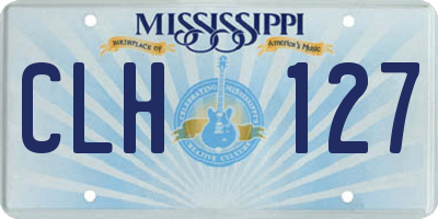 MS license plate CLH127