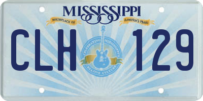 MS license plate CLH129