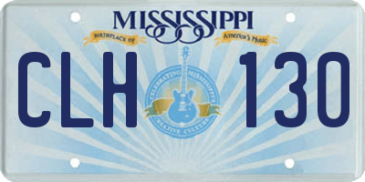MS license plate CLH130