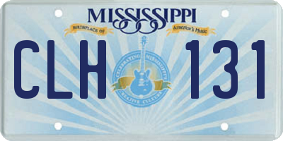 MS license plate CLH131