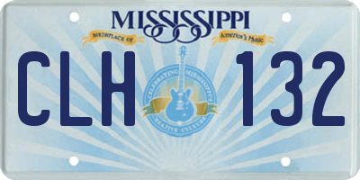 MS license plate CLH132