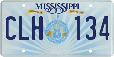 MS license plate CLH134