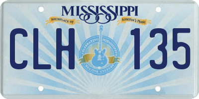 MS license plate CLH135