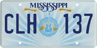 MS license plate CLH137