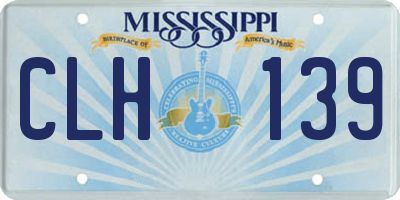 MS license plate CLH139