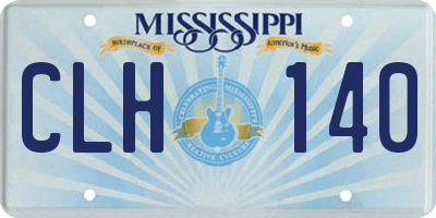 MS license plate CLH140