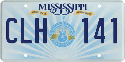 MS license plate CLH141