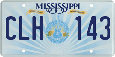 MS license plate CLH143