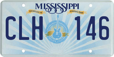 MS license plate CLH146