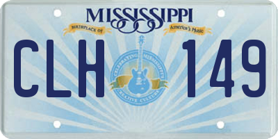 MS license plate CLH149