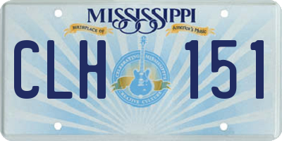 MS license plate CLH151
