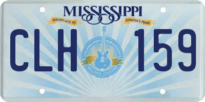 MS license plate CLH159