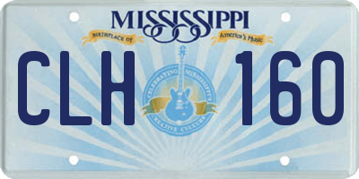 MS license plate CLH160