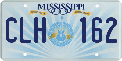 MS license plate CLH162