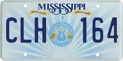 MS license plate CLH164