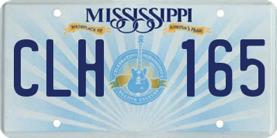 MS license plate CLH165