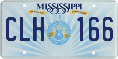 MS license plate CLH166