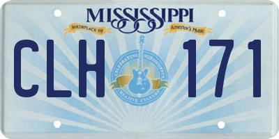 MS license plate CLH171