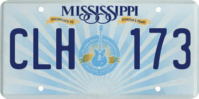 MS license plate CLH173