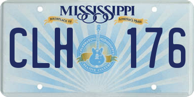 MS license plate CLH176