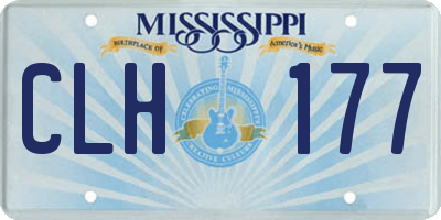 MS license plate CLH177