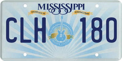 MS license plate CLH180