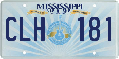 MS license plate CLH181