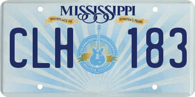 MS license plate CLH183
