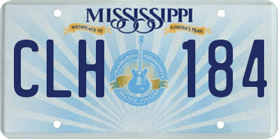 MS license plate CLH184
