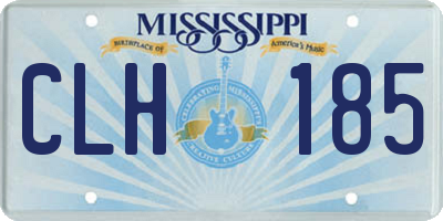 MS license plate CLH185
