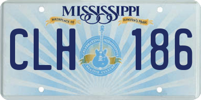 MS license plate CLH186
