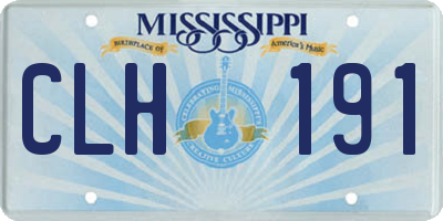 MS license plate CLH191